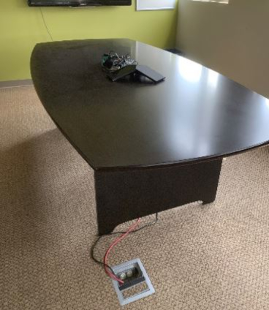 Conf table dark brown