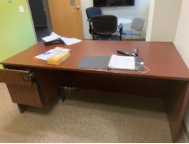 Single ped desk Brown