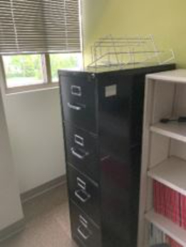 4-Drawer Vertical Filing Cabinet, black