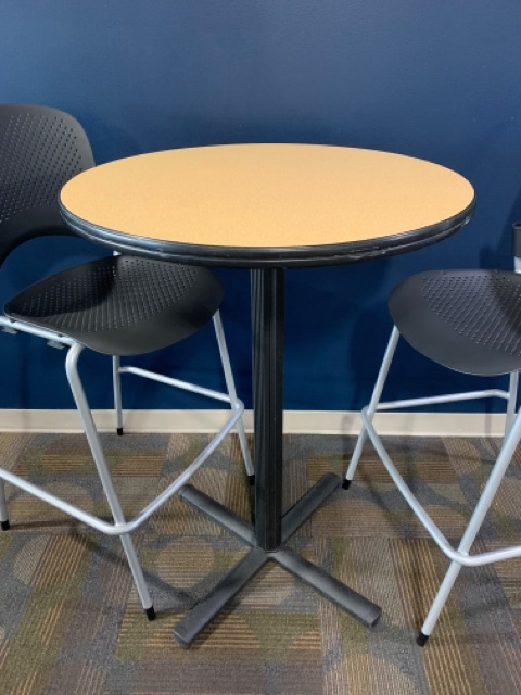 cafe table - 30" round bar height non-flip