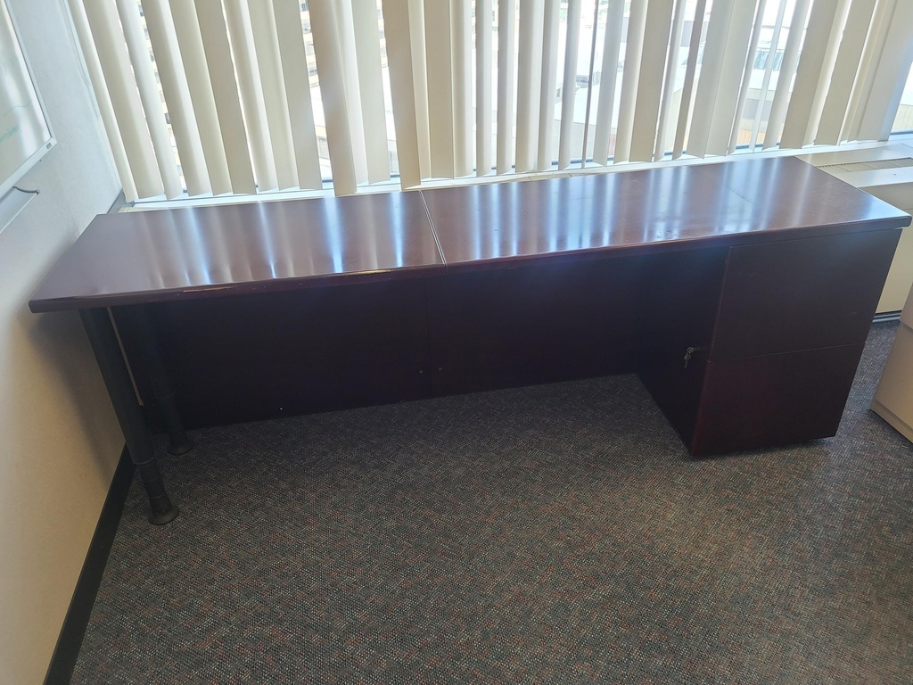 Desk 7' long x 21" wide x 30" tall
