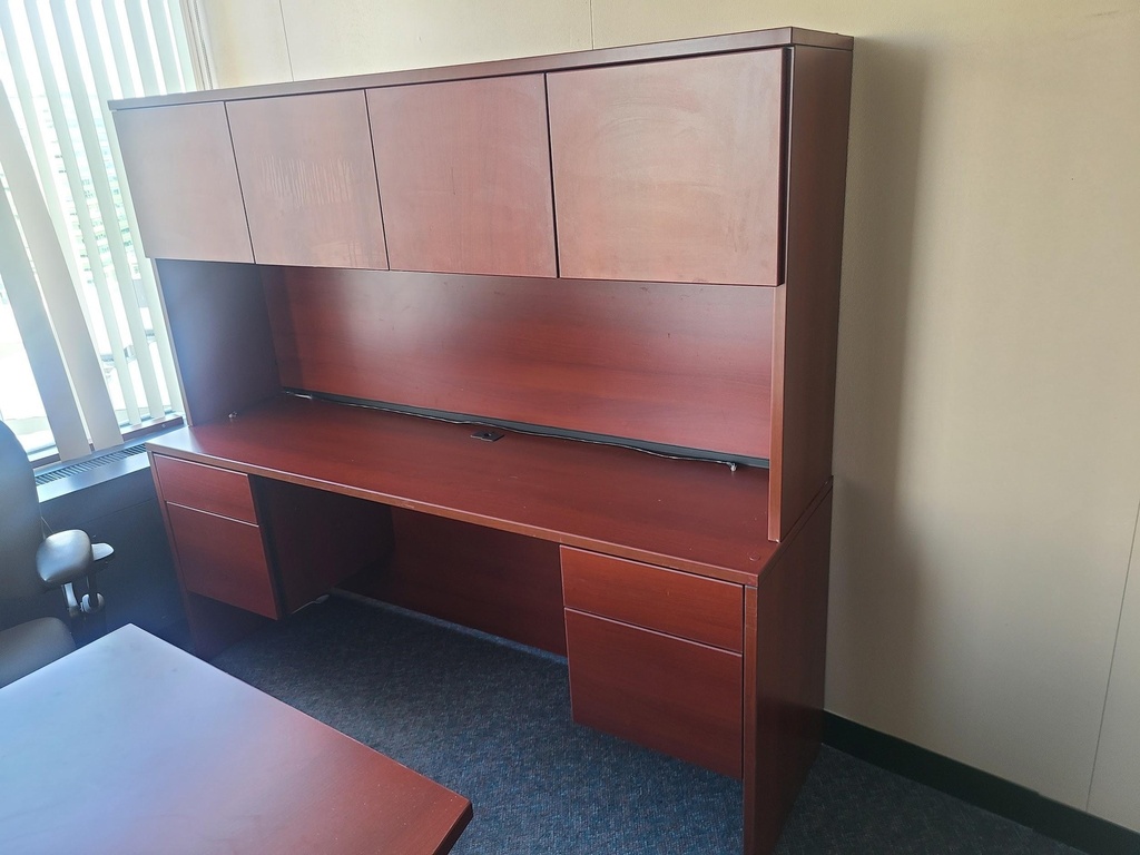 Desk with Credenza- 6' long x 20" wide x 65" tall