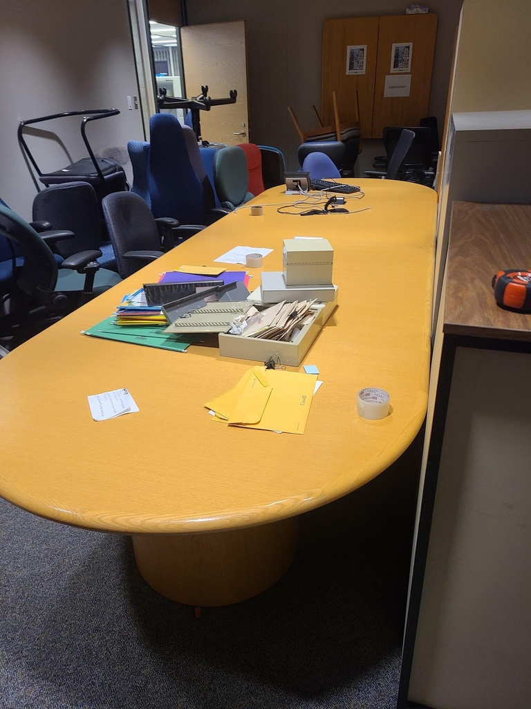 Boardroom table - 14' long x 54" wide x 30" tall