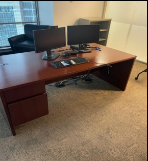 DESK - WOOD, 1 PED