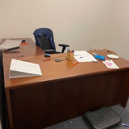 [#E6-44] L shape desk - cherry