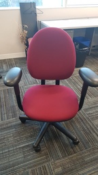 [#B13-12] Task Chair w/ Arms - red #2