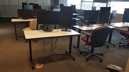 [#C20-37] Training Table - Wood, metal