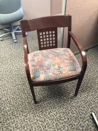 [#B8-19] wood side chair designed fabric