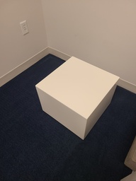 [#C3-17] White cube table, 18"X18"X18"