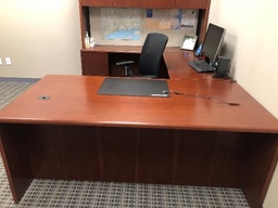[#E7-13] Private Office Desk/wrap/cabinet