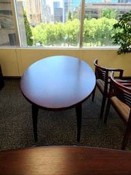 [#C6-59] Oval table - Mahogany (60"-72")