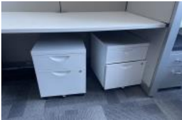 [#D16-7] Filing Cabinets on Wheels with White Tops