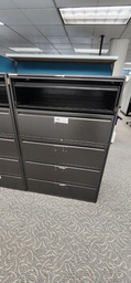 [#D12-1] Metal Filing - 42" 5 shelf lateral black