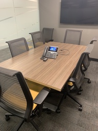 [#C7-12] Conference table, brown, 8'