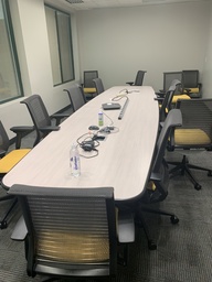 [#C6-22] Conference table, gray, 12'
