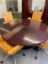 [#C5-5]  Round Wood Communal Table