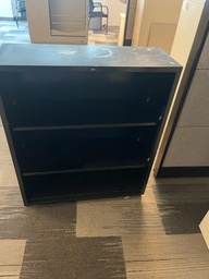 [#D2-18] BOOKCASE BLACK - 3 SHELF