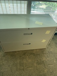 [#D7-19]  2 DRAWER BEIGE FILE CABINET 