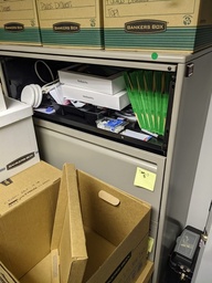 [#D12-63] Light Grey 5-Drawer Lateral Filing Cabinet