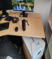 [#E10-215] Desk, Rectangular, Crank A30" x 30"