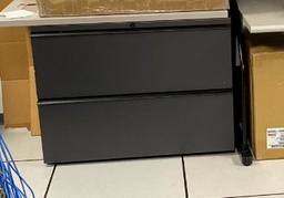 [#D6-95] 2-Drawer Black Lateral Filing Cabinet