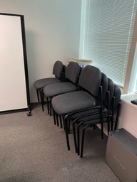 [#B4-75] Black Armless Chair