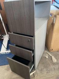 [#D5-9] Grey Tall Credenzas