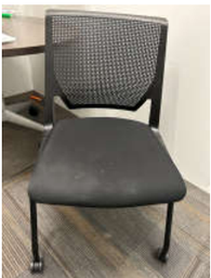 [#B12-3] Chair on wheels (black)