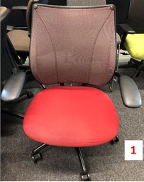 [#B13-22] Red Task Chair - With Arms
