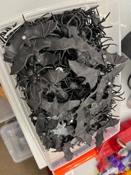 [#I2-64] Bin of magnetic plastic bats and spiders