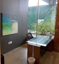 [#E4-13] Wood Glass Desk