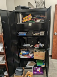 [#D19-35] Large Metal 2-door cabinet (3'x2'x6')