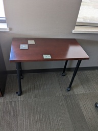 [#C11-38] small table on casters (3'x1.5'x2.5')
