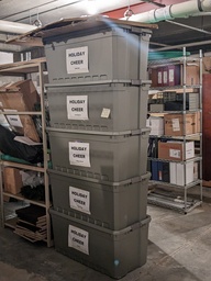 [#I2-55] totes full of Christmas decorations