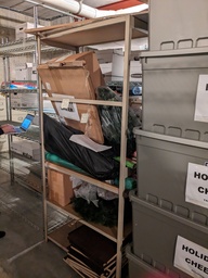 [#D25-56] metal with partical board shelves, small scale