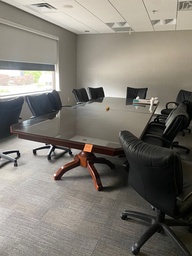 [#C7-219] large conference table with glass top