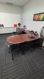 [#E6-40] Mahogany L Shaped Desk