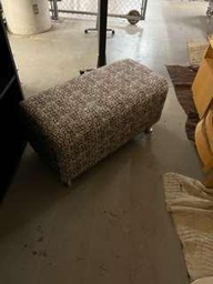 [#B11-31] Turnstone Alight Bench Ottoman/18"d X 36"w X 18"h/ Tan &amp; brown Pattern