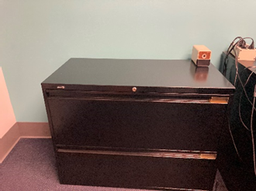 [#D6-30] Small Black File Cabinet, 36x18x27"