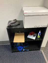 [#D1-56] Small Black Bookcase, 28x11x30"