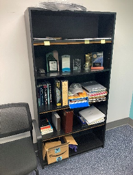 [#D4-71] Tall Black Bookcase, 36x12x72"