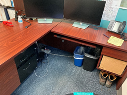 [#E6-73] L-Shaped Desk, 66x30x30"