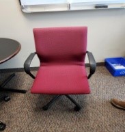 [#B13-8] Task Chair - red, square