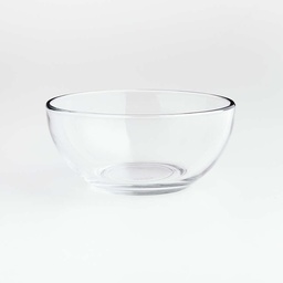 [#I1-24] Box of small glass serving bowls and glass placecards 