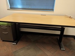 [#E10-15] brown top crank desks