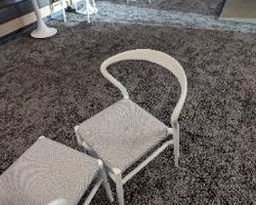 [#B4-6] Chair, Dining, White/Grey, 22" x 20" 32"