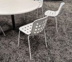 [#B4-8] Chair, Dining, White, 18" x 20" x 32"