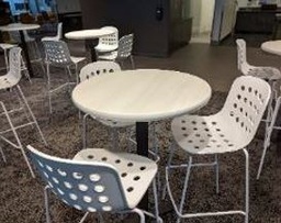 [#C5-14] Table, Dining, White, 30" x 30" x 42"