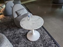 [#C11-21] Table, Side, Marble, 24"x 24" x 24"