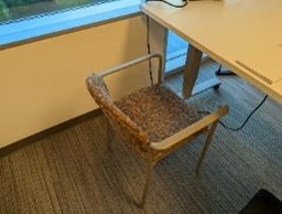 [#B8-49] Chair, Guest, Brown, 18" x 21" x 31"